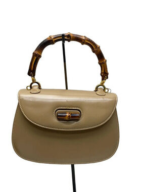 Gucci Bamboo Top Handle Bag signature bamboo handle twistlock Brown